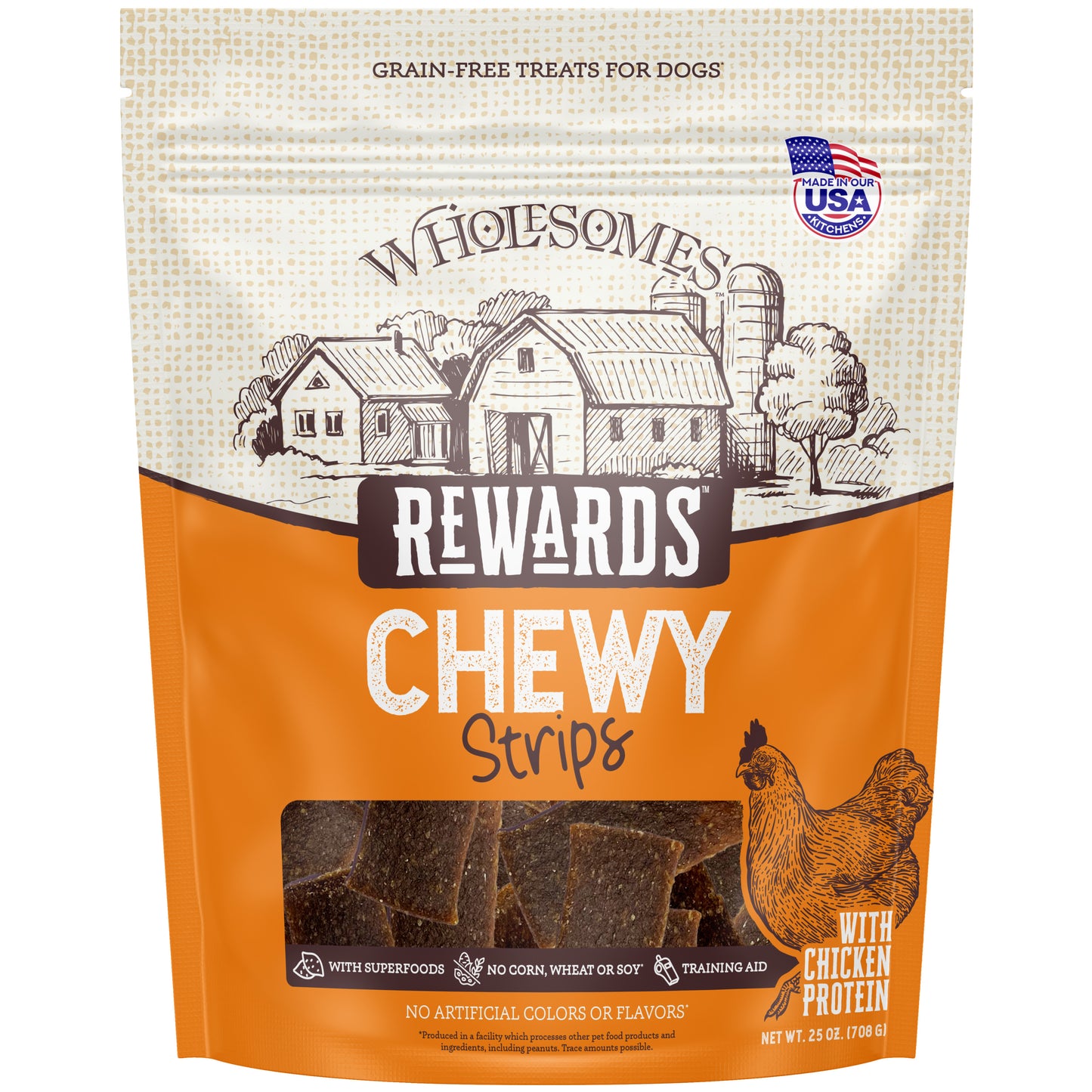 Wholesome Reward Chicken Jerky Strips 25 oz.