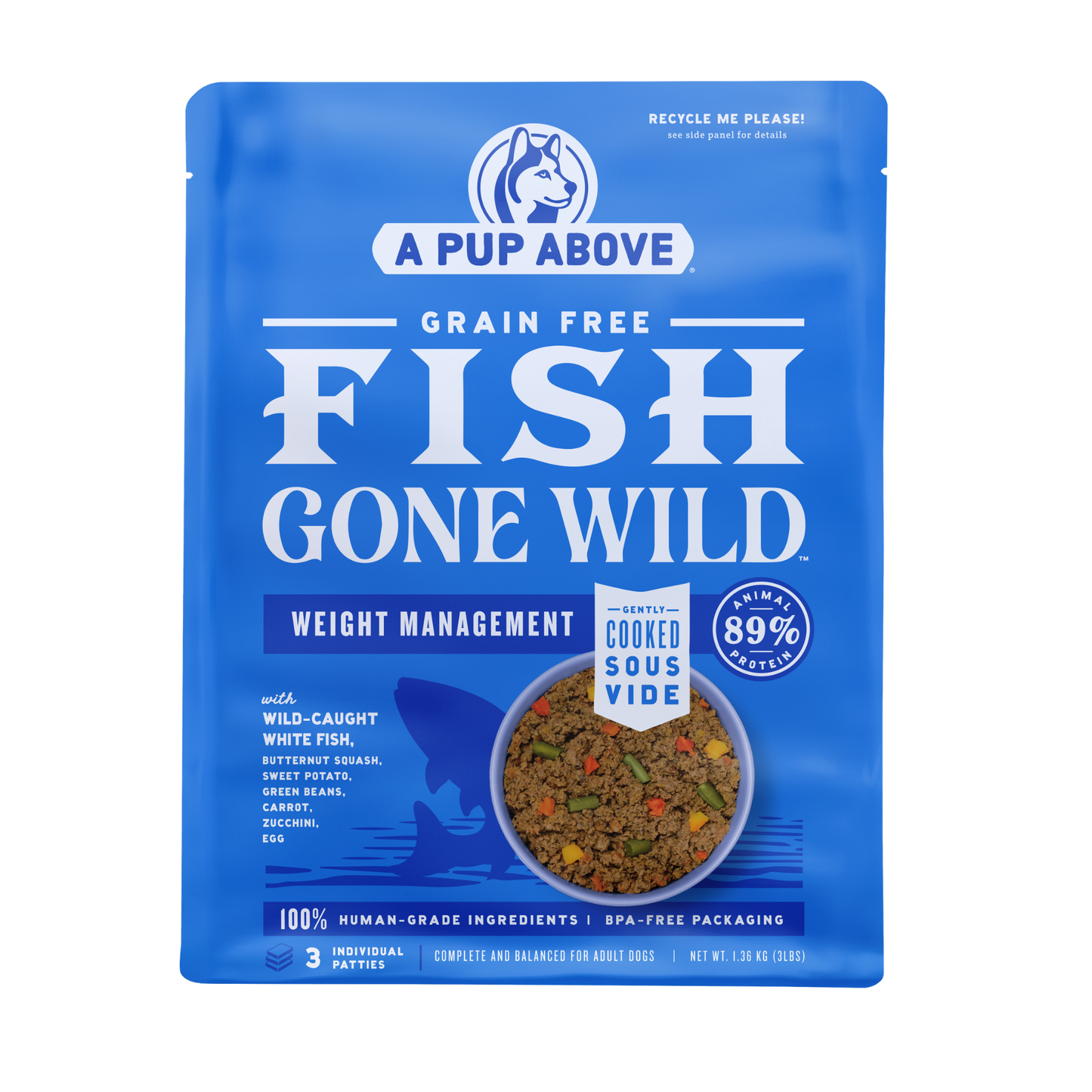 A Pup Above Frozen Fish Gone Wild
