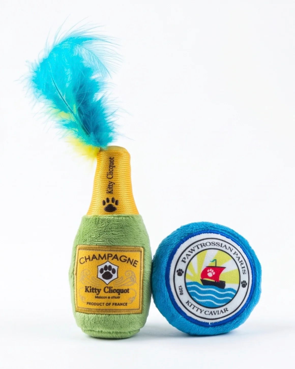 Haute Diggity Kitty Clicquot Bottle & Caviar