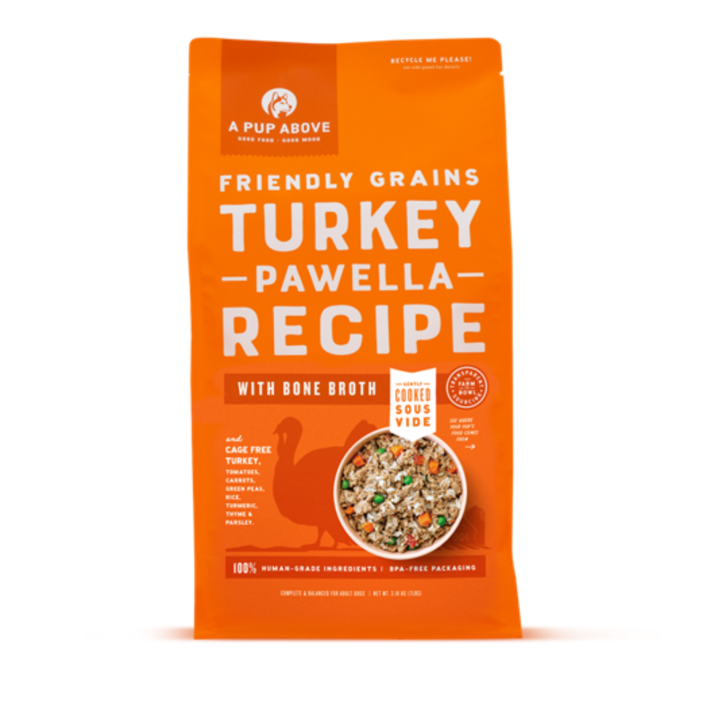 A Pup Above Frozen Turkey Pawella