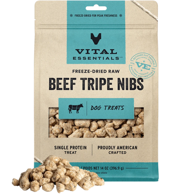 Vital Essentials Freeze Dried Beef Tripe Nibs 14 oz.