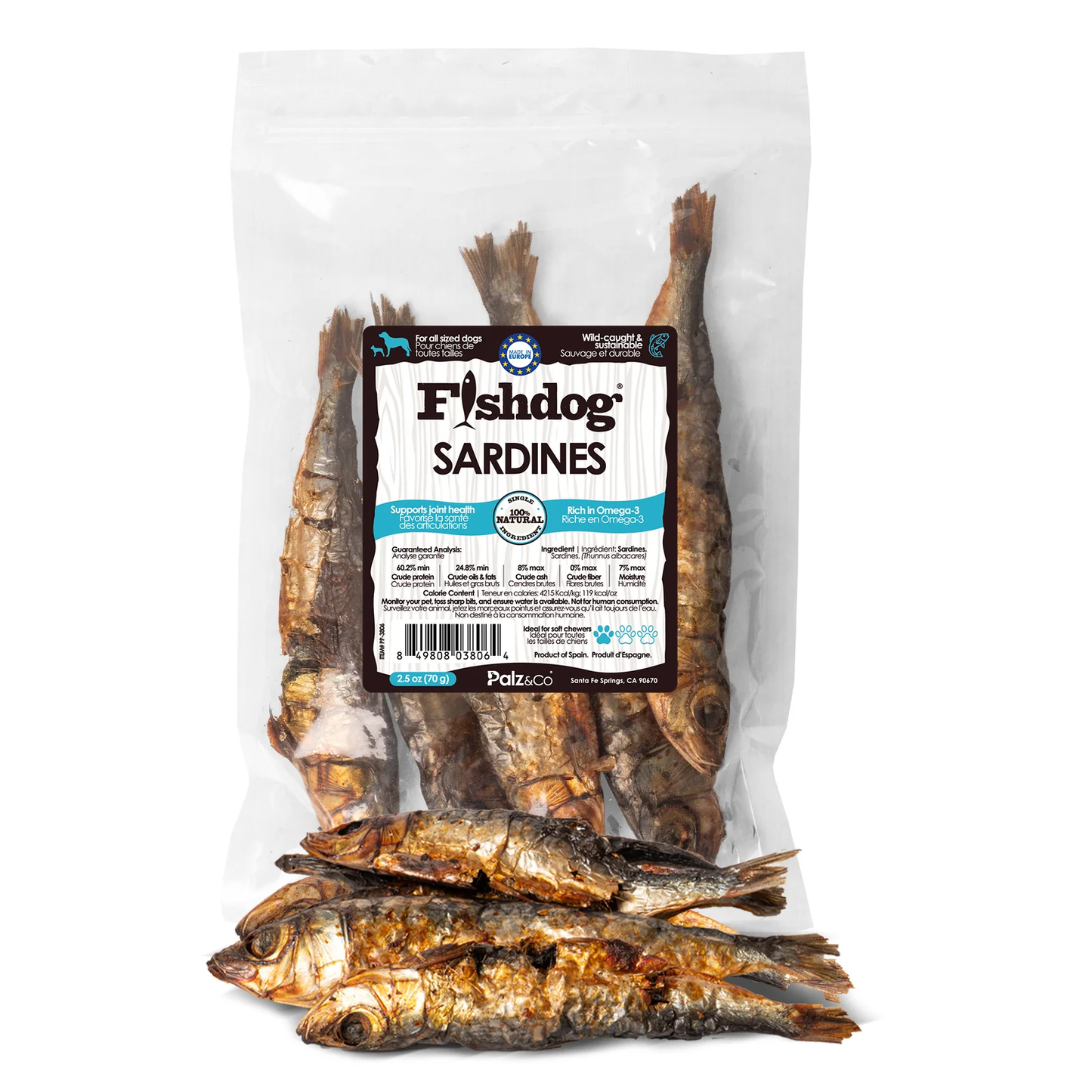 Palz & Co Fishdog Sardines 2.5 oz