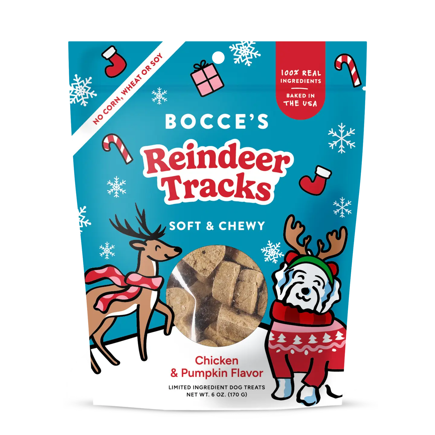 Bocce Soft & Chewy Reindeer Tracks Chicken & Pumpkin 6 oz