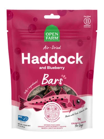 Open Farm Air Dried Haddock & Blueberry Crunchy Bars 4.1 oz