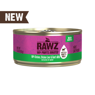 Rawz Cat 96% Chicken, Chicken Liver & Goat Milk Pate