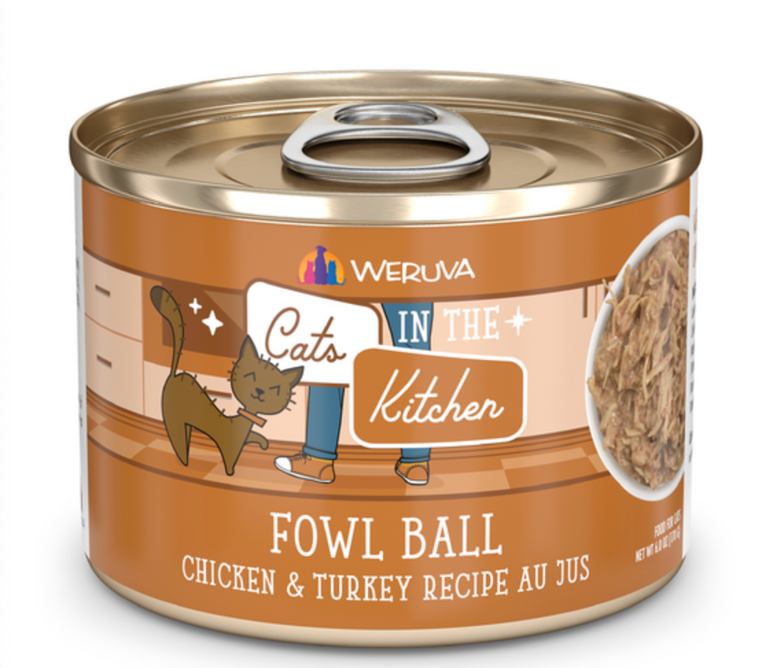 Weruva Cats in the Kitchen Fowl Ball Chicken & Turkey Au Jus
