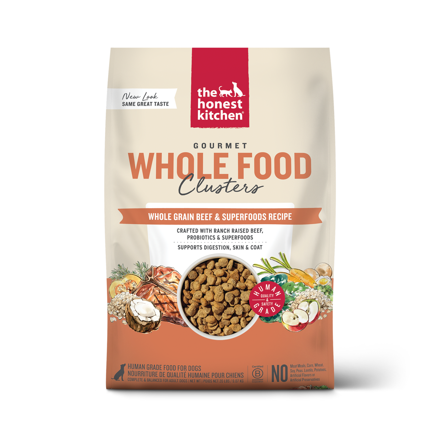Honest Kitchen Whole Grain Clusters Adult Beef & Oats