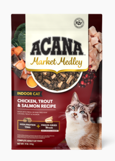 Acana Indoor Market Medley Chicken, Trout & Salmon Cat