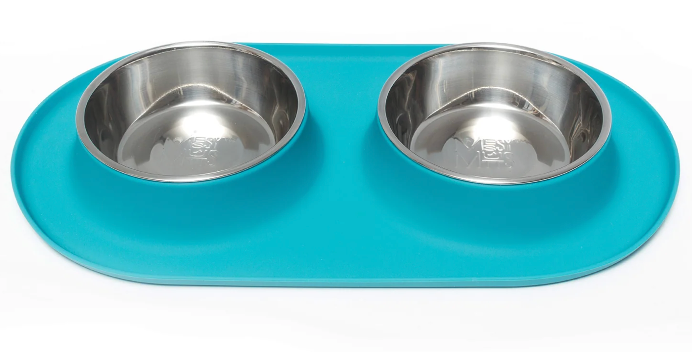 Messy Mutts Silicone Diner With Stainless Bowls