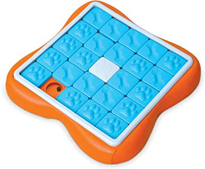 Nina Ottosson Challenge Slider Interactive Treat Dog Puzzle Toy Blue/Orange Level 3