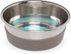 Messy Mutts Stainless Steel Dog Bowl with Non-Slip Removable Silicone Base