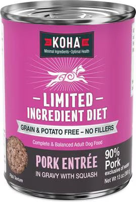 Koha Limited Ingredient Pork Entree