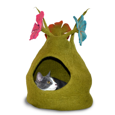 Karma Cat Wool Pet Cave Multi Color Bouquet