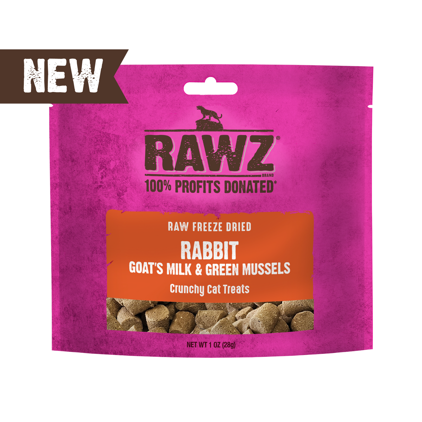 Rawz Rabbit & Goat Milk Freeze Dried Cat 1 oz