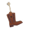 Advanced Pet Product Tuff Toy Leather & Wool Cowboy Boot