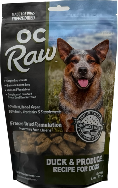 OC Raw Freeze-Dried Duck & Produce Rox