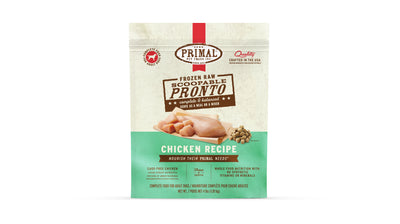 Primal Pronto Dog Raw Chicken 4lbs.