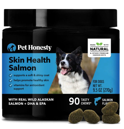 Pet Honesty Salmon Skin Health Omega Fish Oil Soft Chews 90 Ct