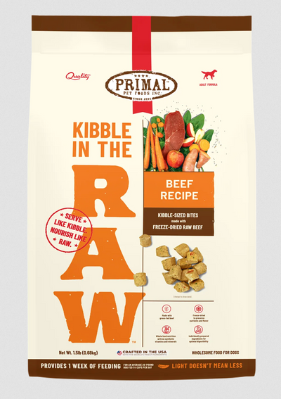 Primal Kibble in the Raw Beef