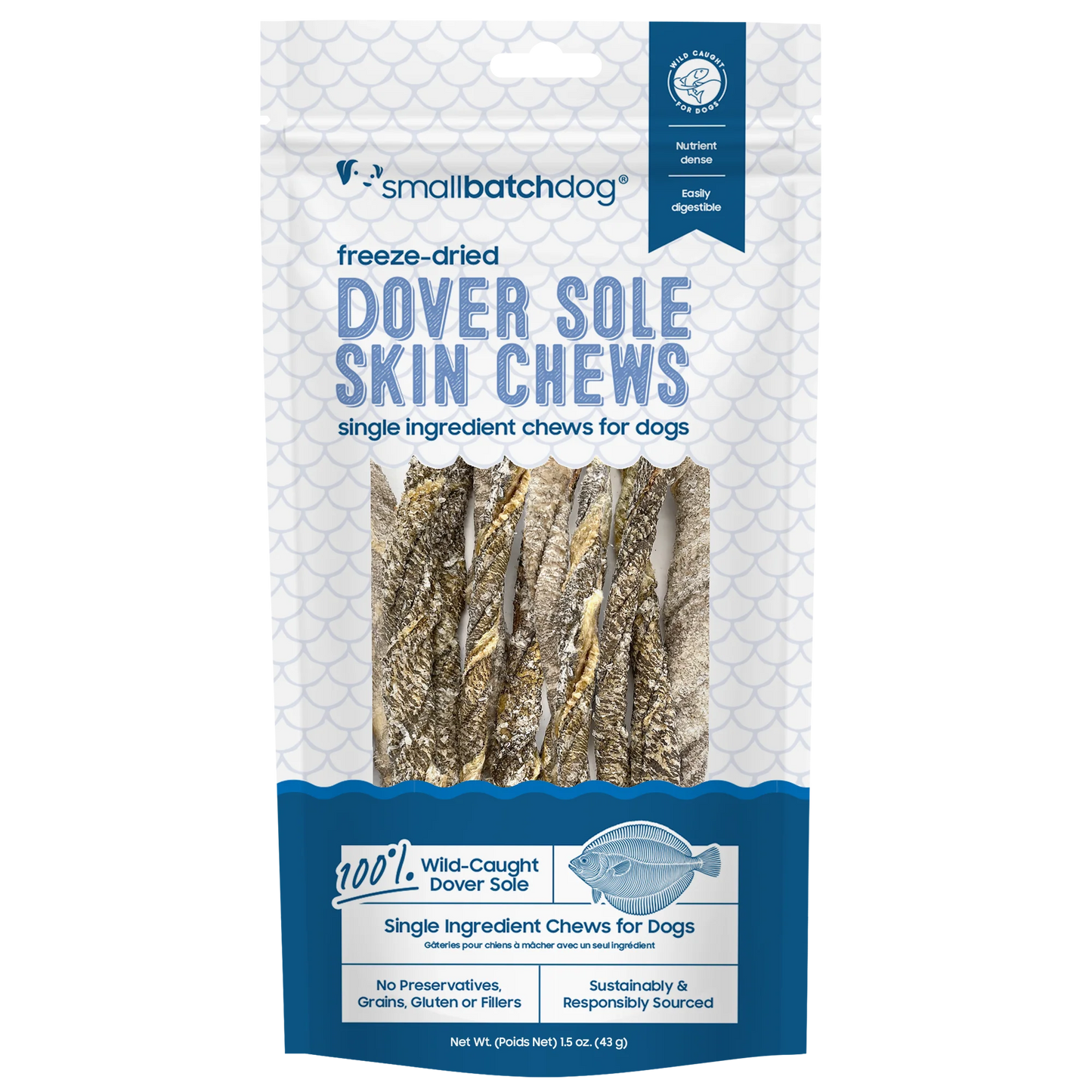 Small Batch Freeze Dover Sole Skin 1.5 oz