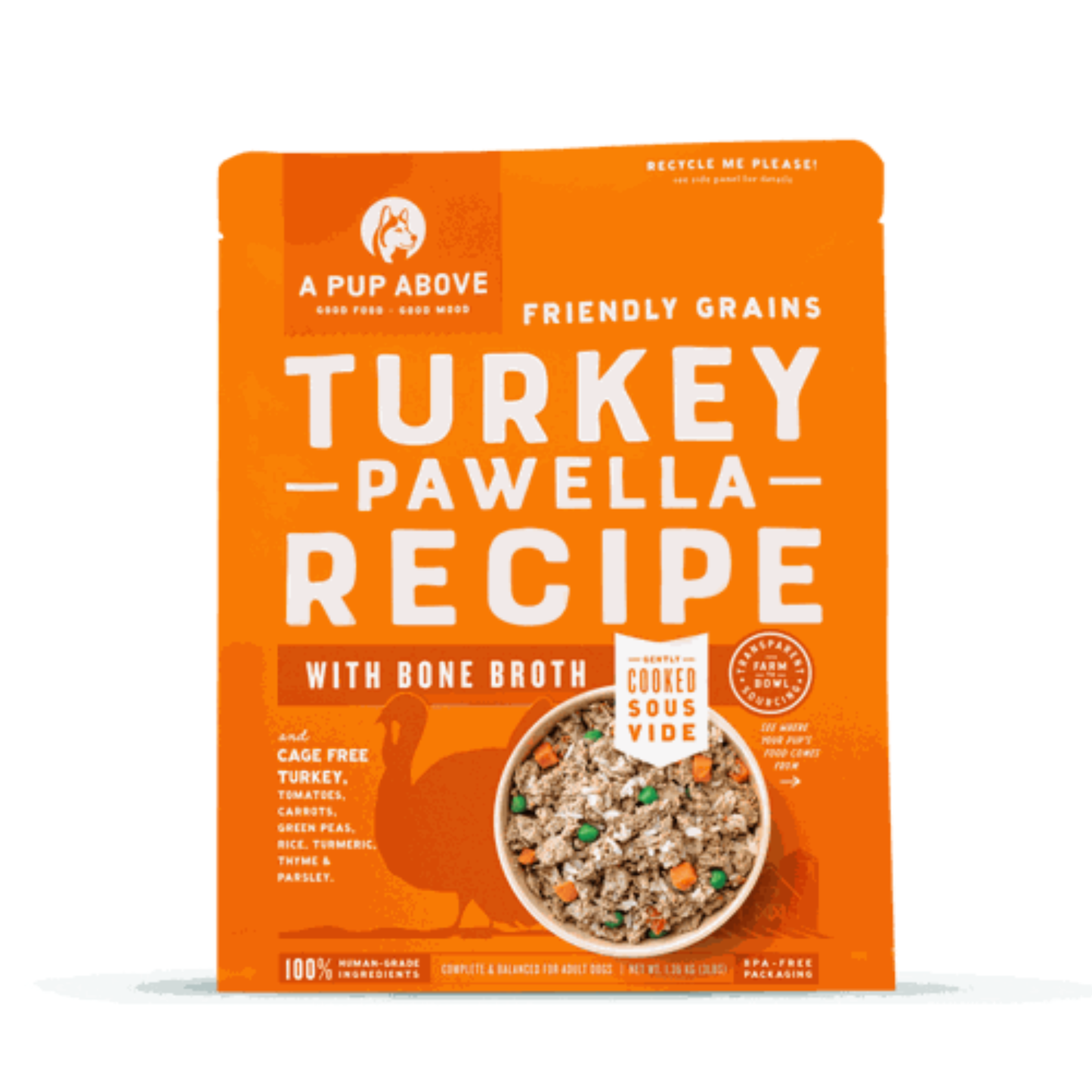 A Pup Above Frozen Turkey Pawella