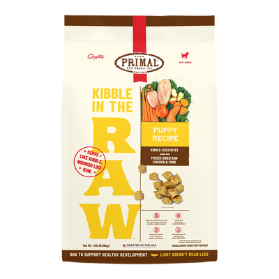 Primal Kibble in the Raw Puppy