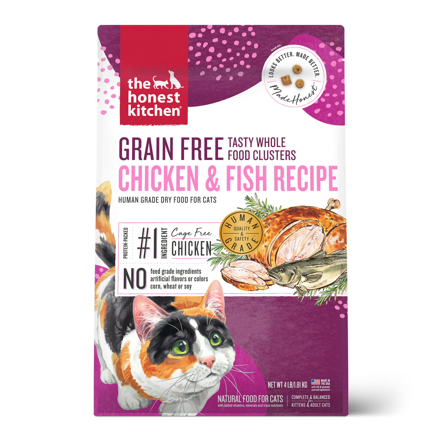 Honest Kitchen Cat Clusters Chicken & Fish