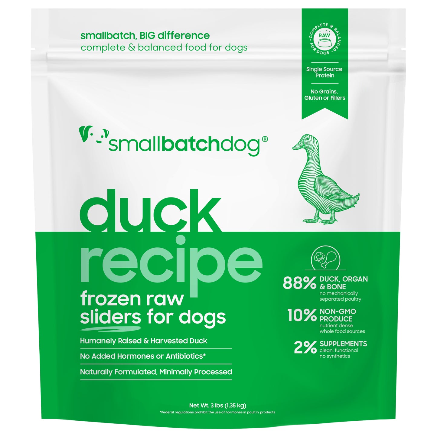 Small Batch Raw Frozen Duck Batch