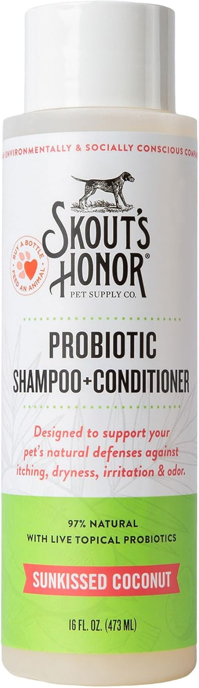 Skout's Honor Dog Probiotic Sunkissed Coconut Shampoo + Conditioner 16 oz