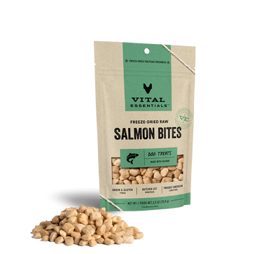 Vital Essentials Freeze Dried Alaskan Salmon Bites 2.5 oz.