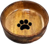 Advanced Pet Product Round Wood Paw Print Bowl