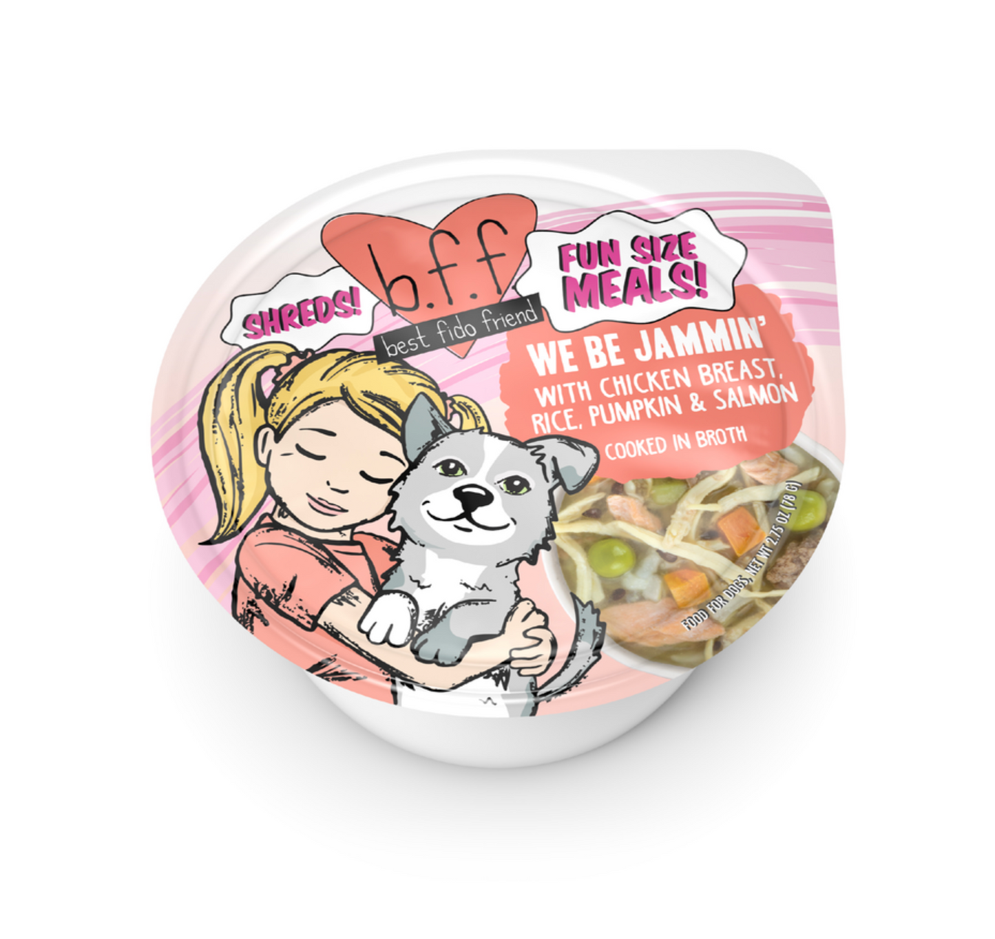 Weruva BFF We Be Jammin' Chicken,Rice,Pumpkin & Salmon Dog Cup
