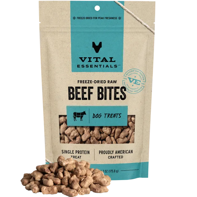 Vital Essentials Freeze Dried Beef Bites 6.2 oz.