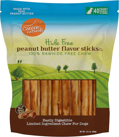 Canine Naturals Hide Free Peanut Butter Stick Chews