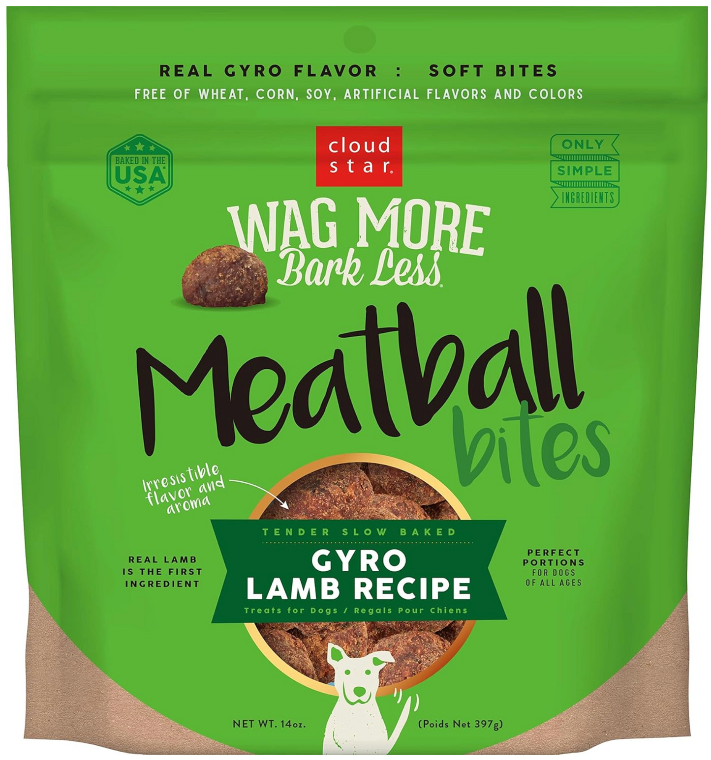 Wag More Bark Less Grain-Free Meatballs Lamb 14 oz.