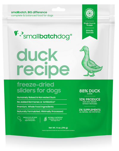 Small Batch Freeze Dried Duck Sliders 14 oz.