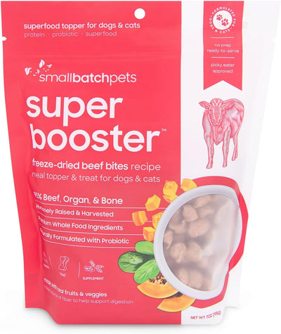 Small Batch Dog Super Booster Freeze Dried Beef Bites 7oz.