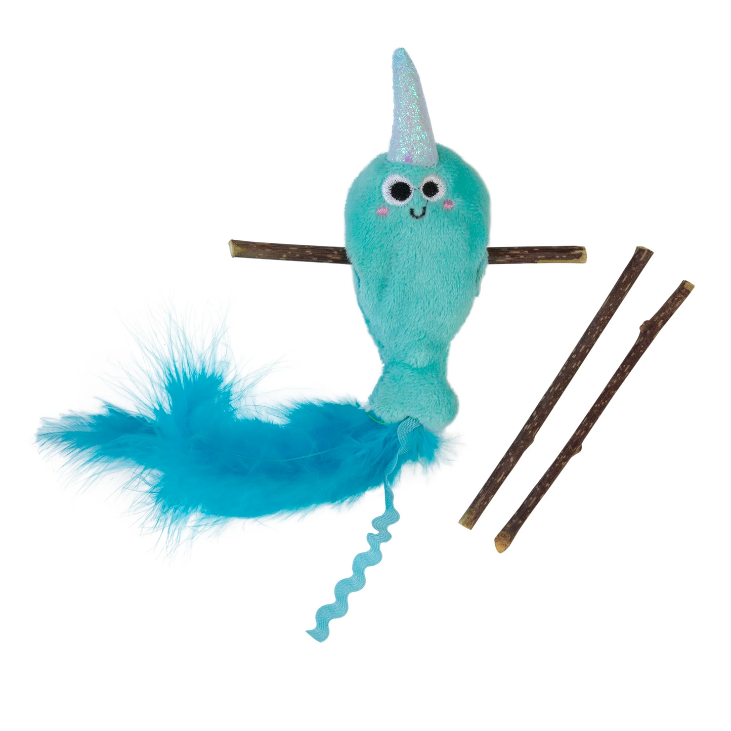 Mad Cat Narwhal With Silvervine Cat Toy