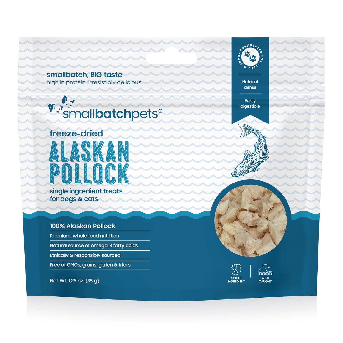 Small Batch Freeze Dried Pollock 1.25 oz