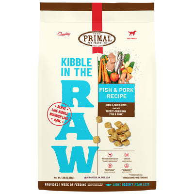 Primal Kibble in the Raw Fish & Pork