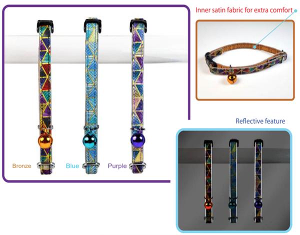 Goli Designs Pyramid Reflective Cat Collar