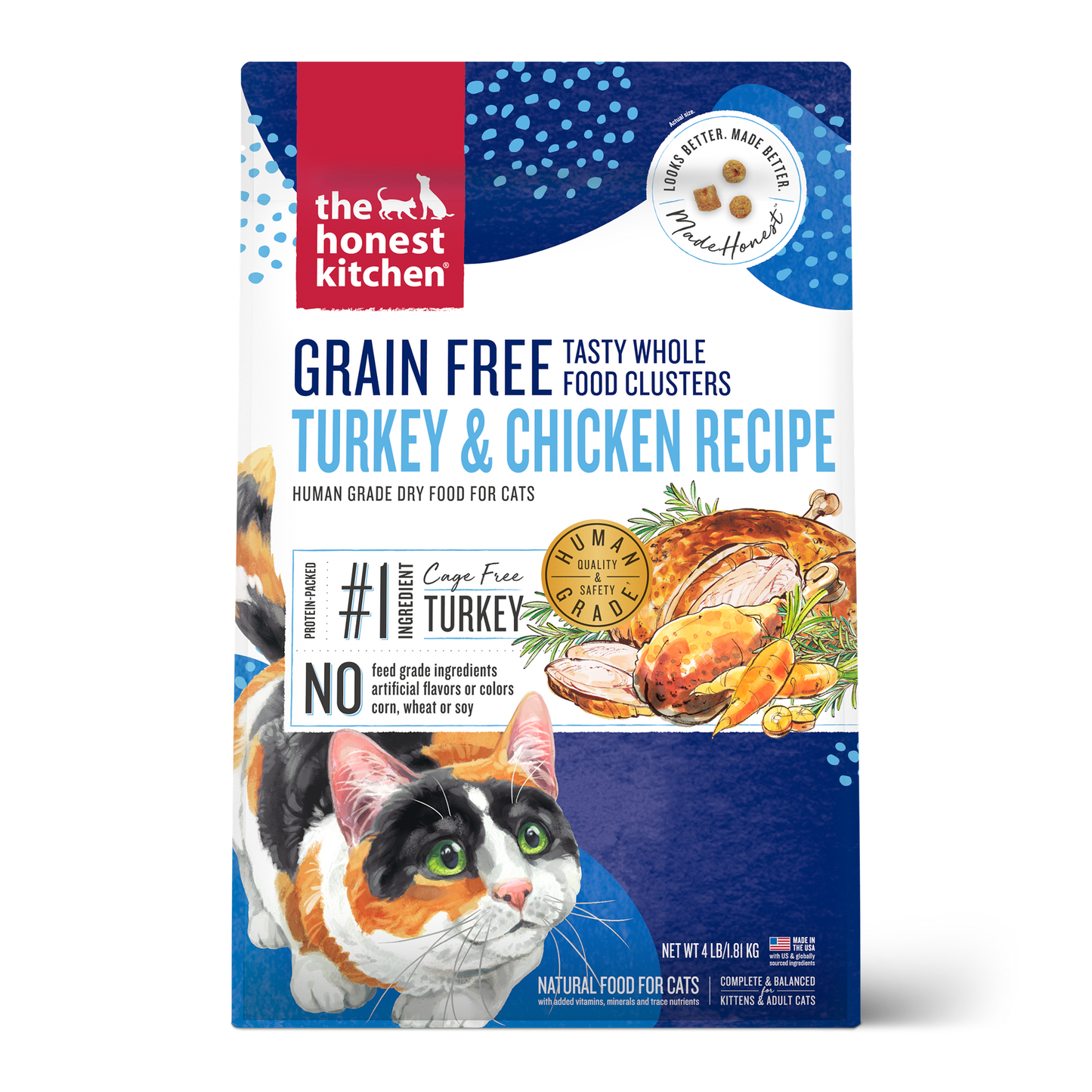 Honest Kitchen Cat Clusters Turkey & Chicken