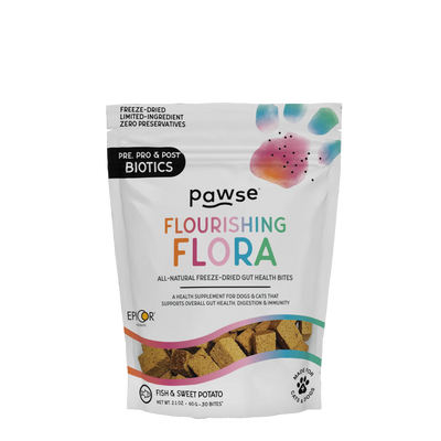 Pawse Flourishing Flora Freeze Dried Fish & Sweet Potato Gut Health Bites