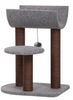 Petpals Chocolate Cat Tower with Felt, Cradle Perch & Scratching Post