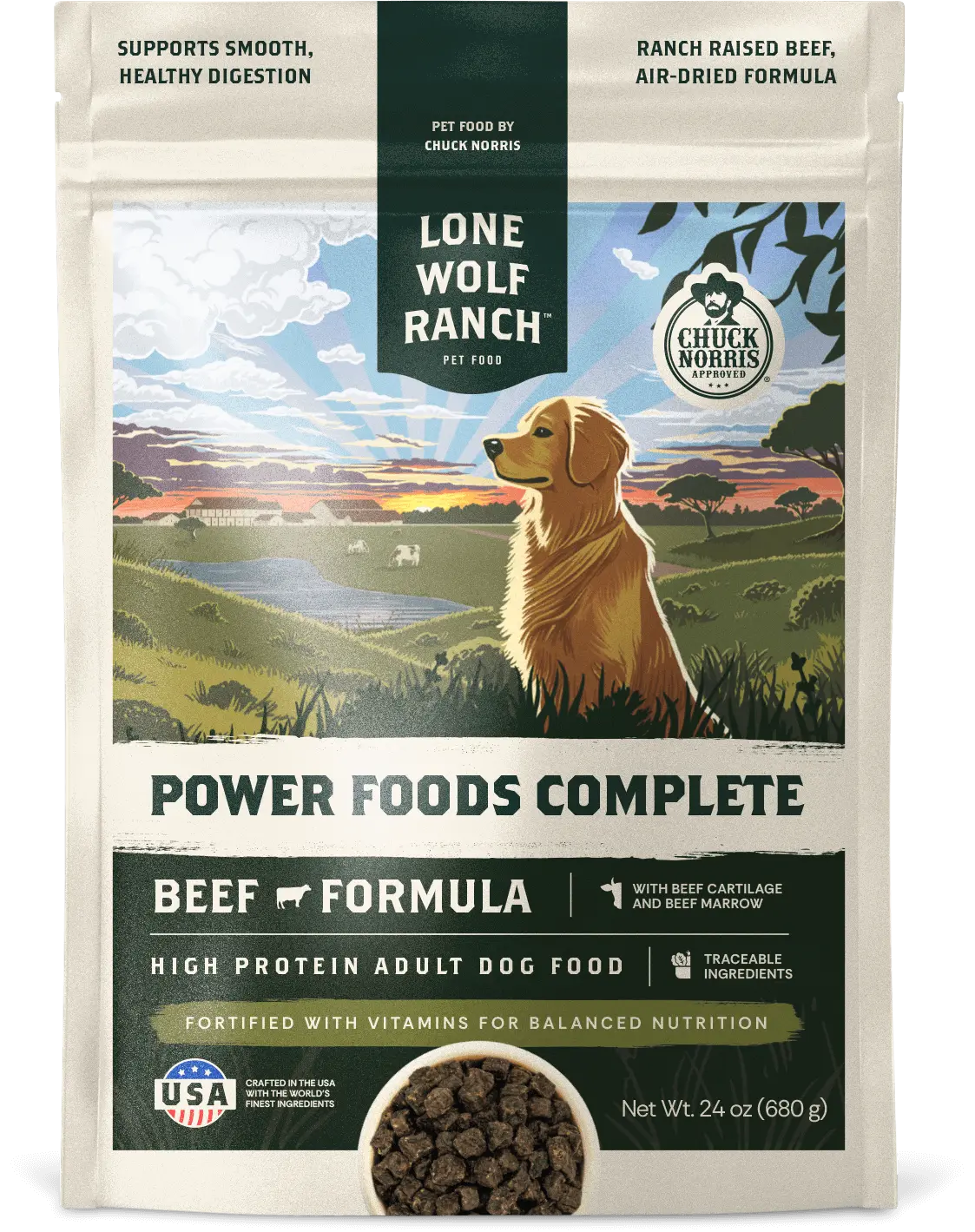 Lone Wolf Ranch Air Dried Power Food Complete Beef