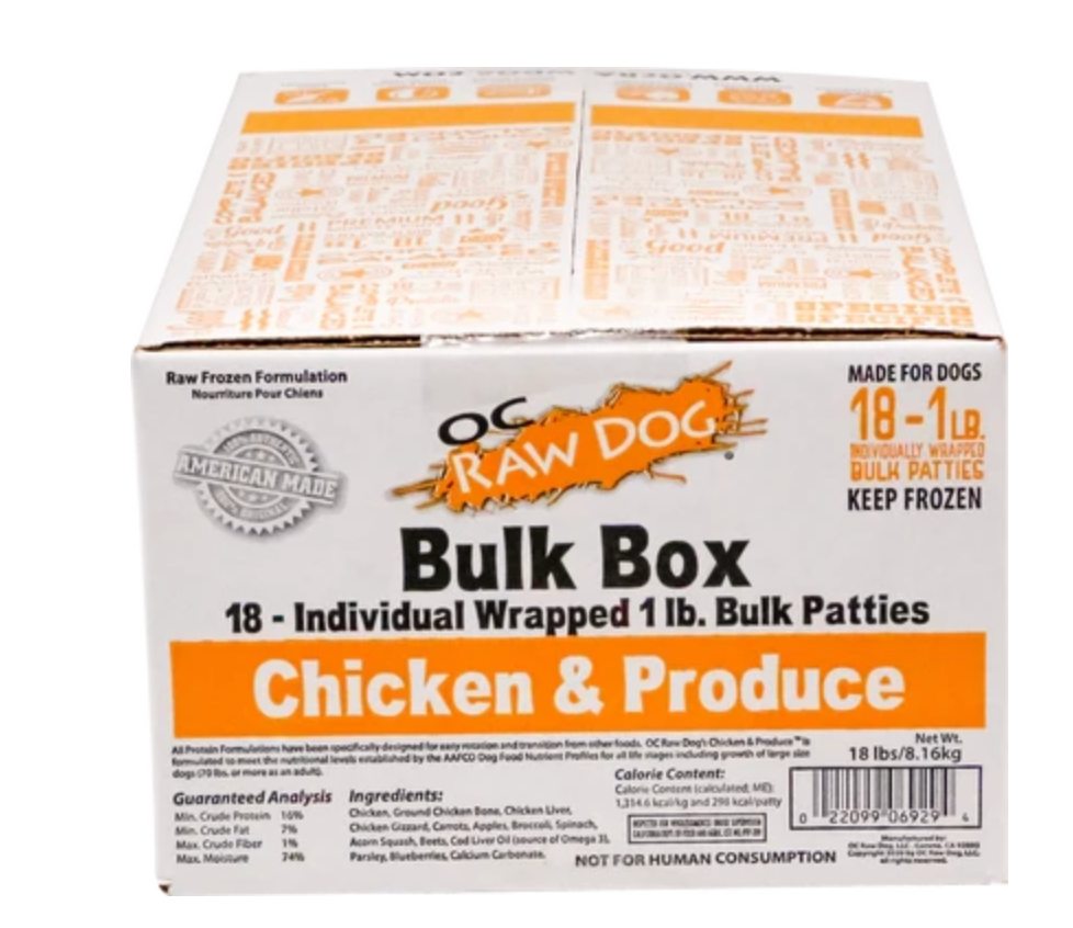 OC Raw Chicken & Produce