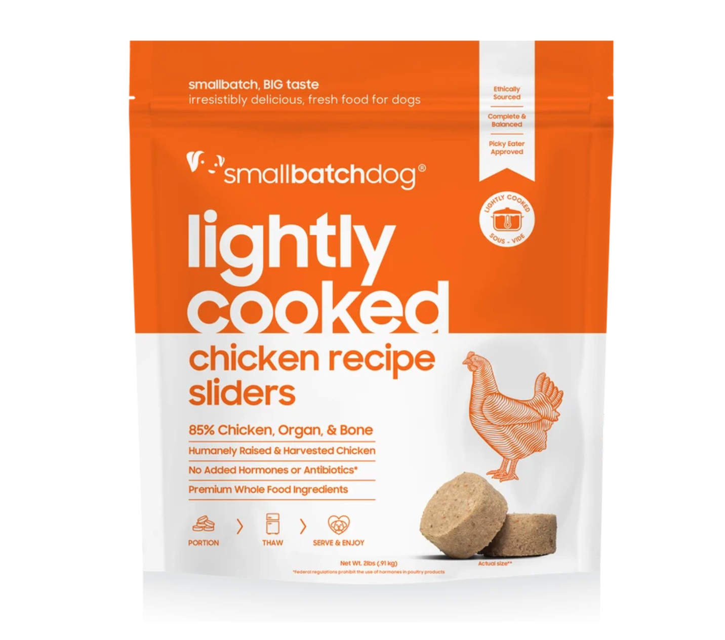 Small Batch Lightly Cooked Chicken