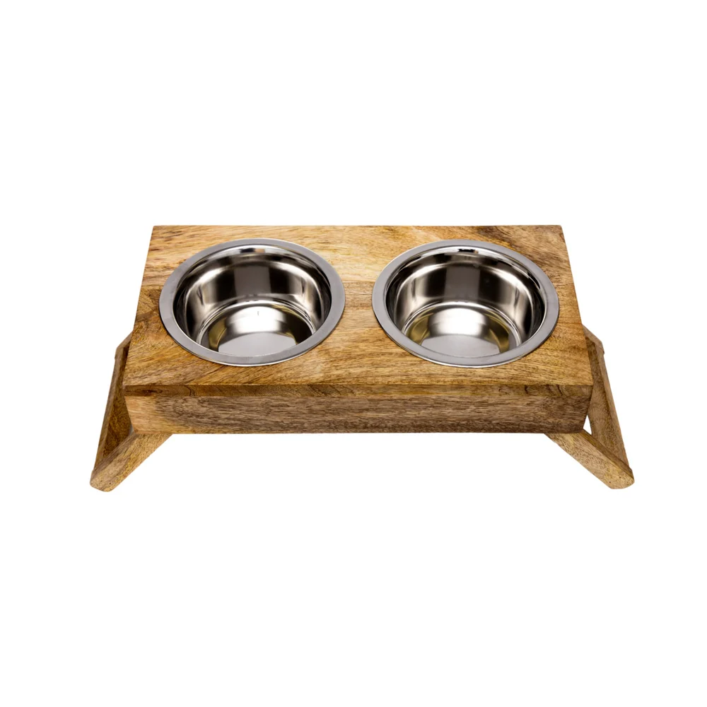 JoJo Modern Pets Eco-Friendly Elevated Dog Wood Feeder