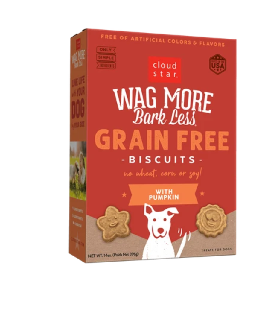 Cloud Star Wag More Bark Less Grain Free Oven Baked Biscuits with Pumpkin