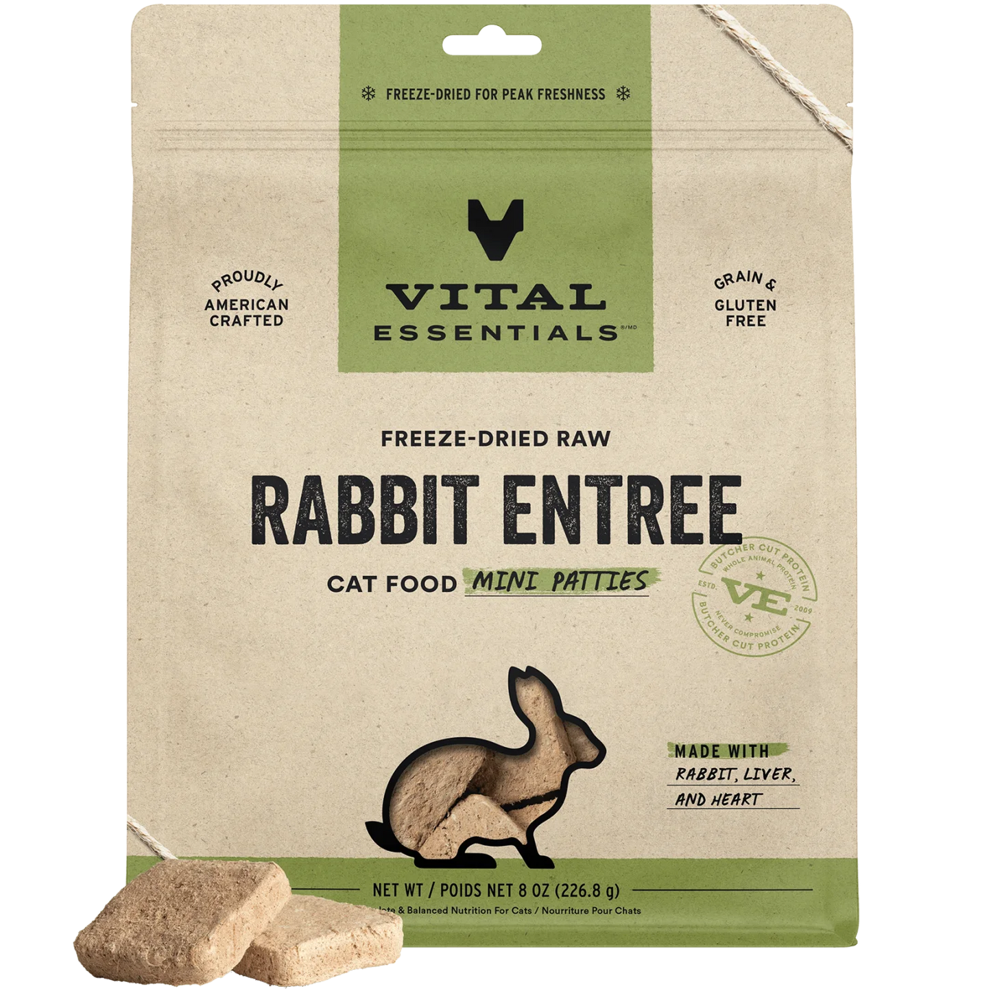 Vital Essentials Freeze Dried Rabbit Cat 8 oz